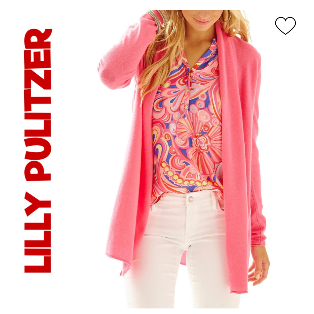 Lilly Pulitzer Open-Front Cashmere Cardigan Small
